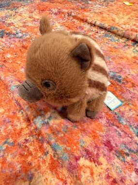 Jellycat Swinley Boar Plush Brown Striped Pig Stuffed Animal Small NWT